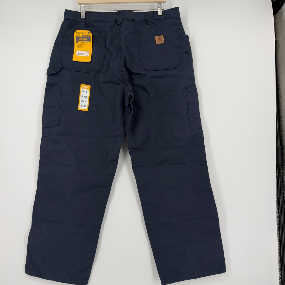 NEW Carhartt BN0151-M Loose Fit Canvas Utility Work Pant Navy Blue 38x30 NWT